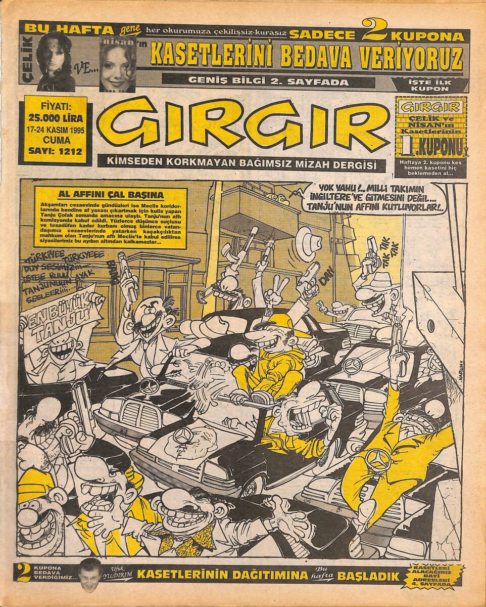 Gırgır Mizah Dergisi 17-24 Kasım 1995 Sayı 1212 NDR94925 - 1