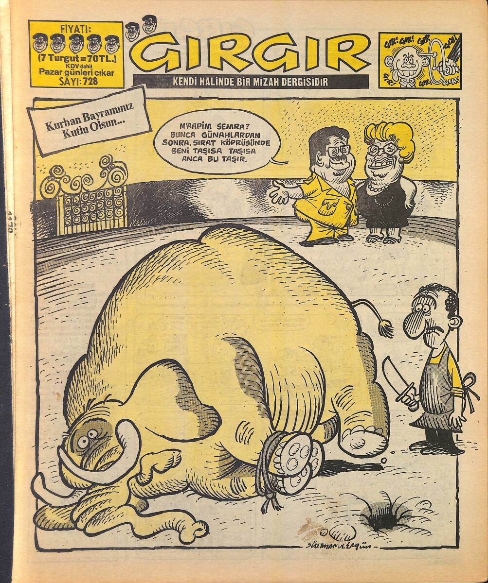 Gırgır Mizah Dergisi 17 Ağustos 1986 Sayı : 728 NDR96880 - 1