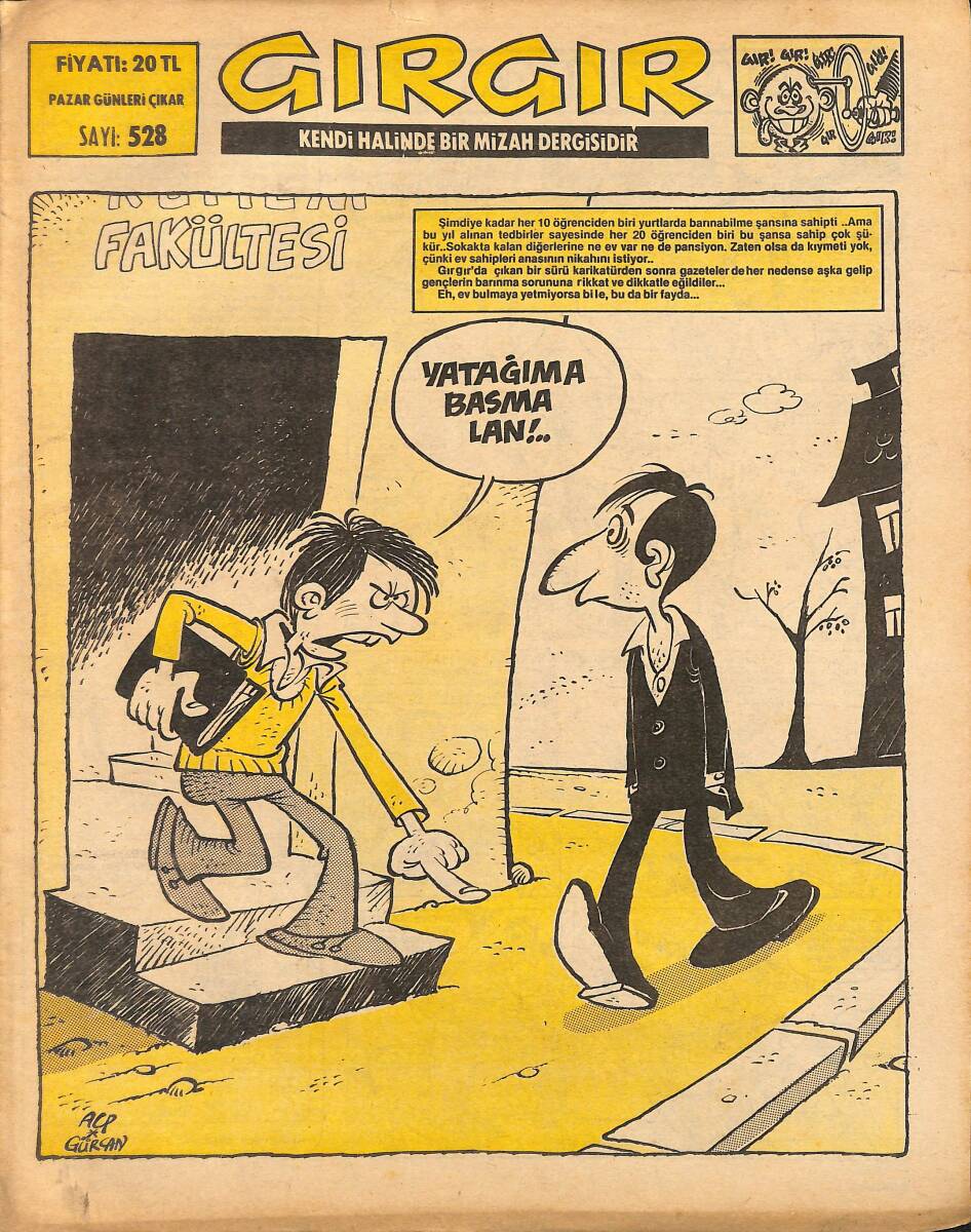 Gırgır Mizah Dergisi 17 Ekim 1982 Sayı : 528 NDR97520 - 1