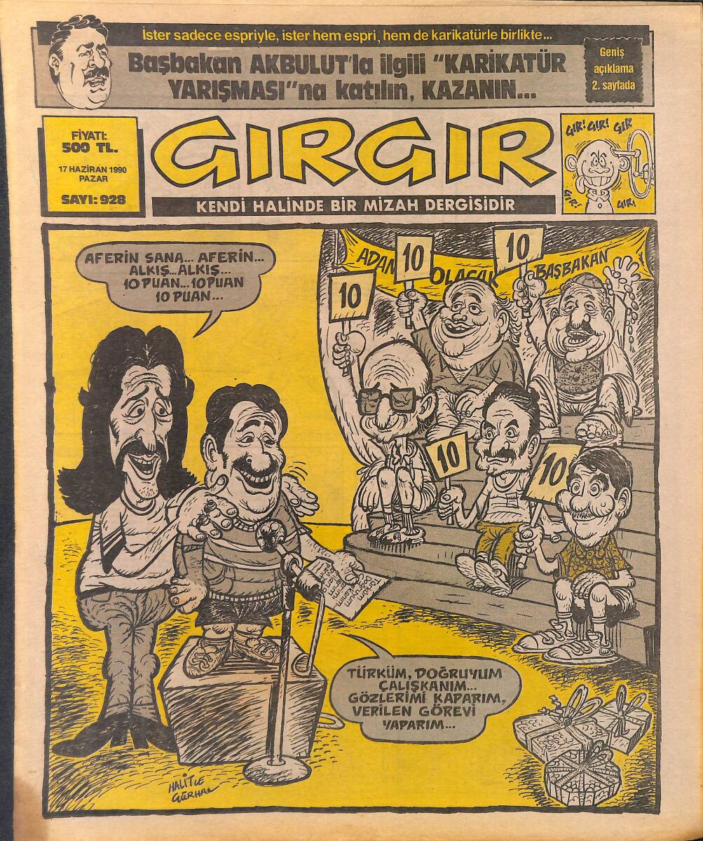 Gırgır Mizah Dergisi 17 Haziran 1990 Sayı: 928 NDR97854 - 1