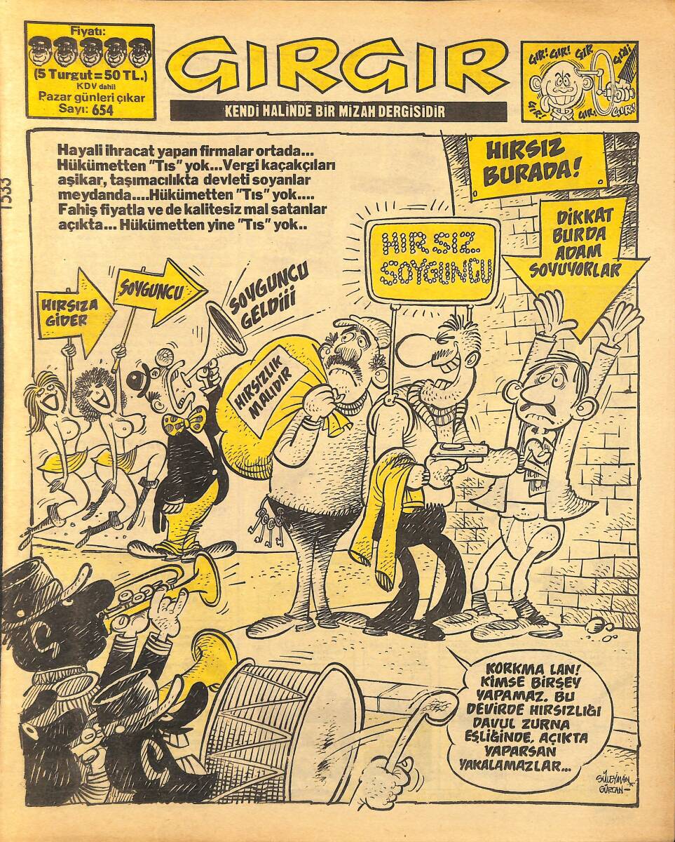 Gırgır Mizah Dergisi 17 Mart 1985 Sayı : 654 NDR97731 - 1
