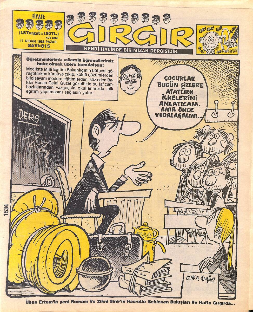 Gırgır Mizah Dergisi 17 Nisan 1988 Sayı : 815 NDR96934 - 1