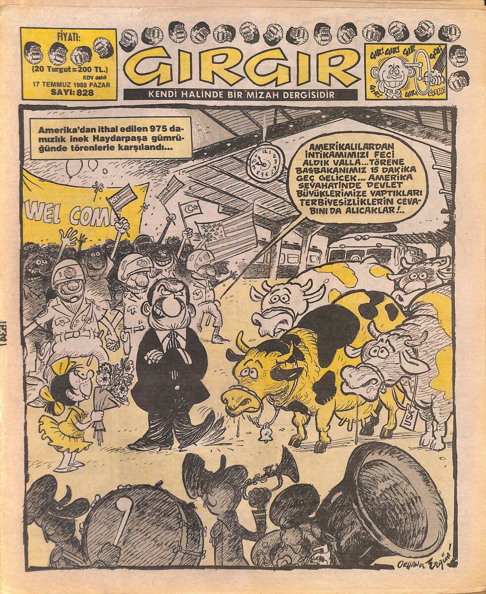 Gırgır Mizah Dergisi 17 Temmuz 1988 Sayı : 828 NDR96921 - 1
