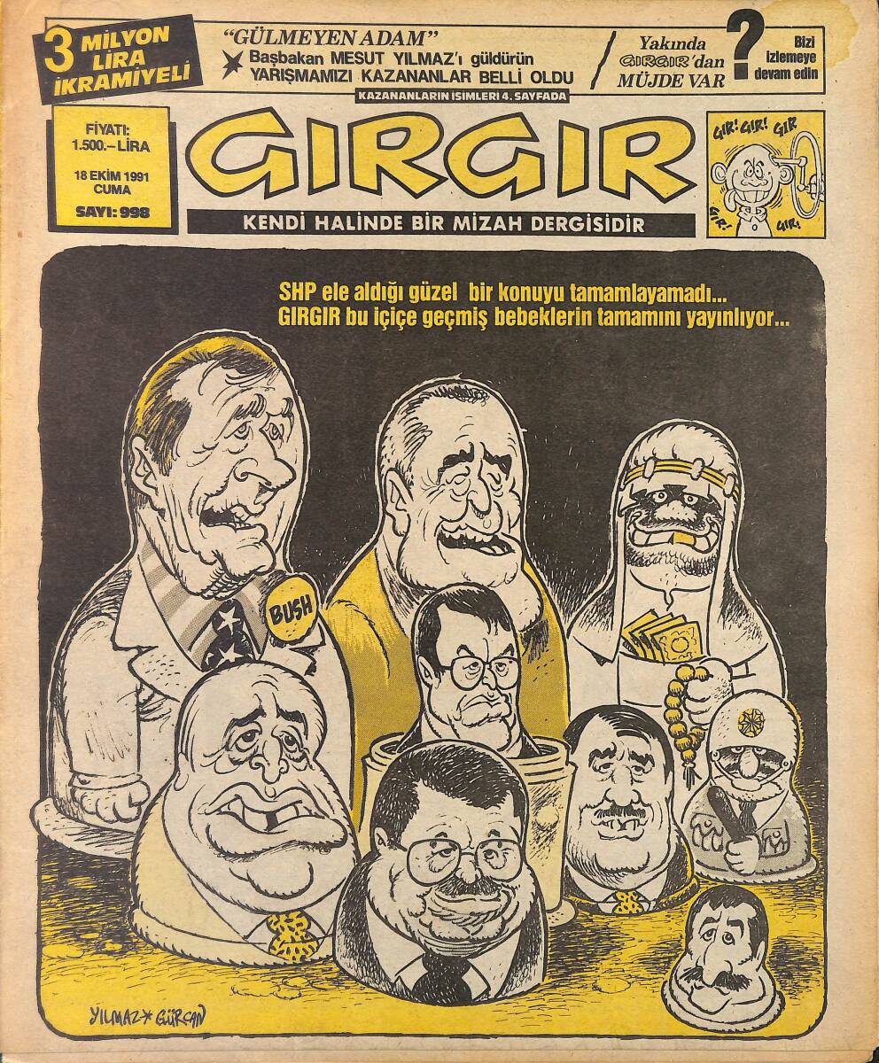 Gırgır Mizah Dergisi 18 Ekim 1991 Sayı: 998 NDR97898 - 1