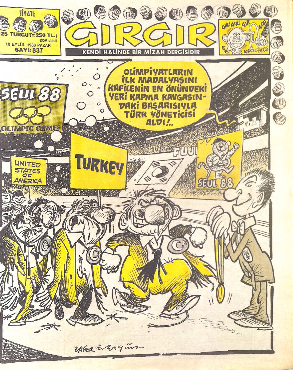 Gırgır Mizah Dergisi 18 Eylül 1988 Sayı : 837 NDR97049 - 1