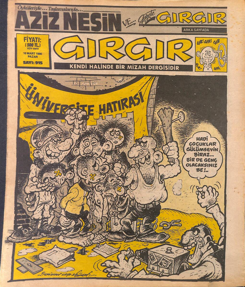 Gırgır Mizah Dergisi 18 Mart 1990 Sayı: 915 NDR97866 - 1