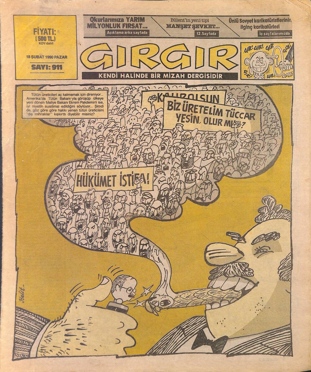 Gırgır Mizah Dergisi 18 Şubat 1990 Sayı: 911 NDR97870 - 1