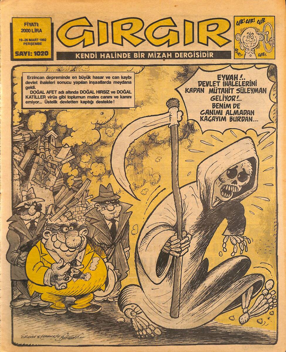 Gırgır Mizah Dergisi 19 - 26 Mart -1992 Sayı : 1020 NDR96563 - 1
