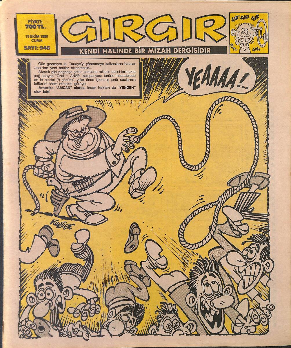 Gırgır Mizah Dergisi 19 Ekim 1990 Sayı: 946 NDR97839 - 1