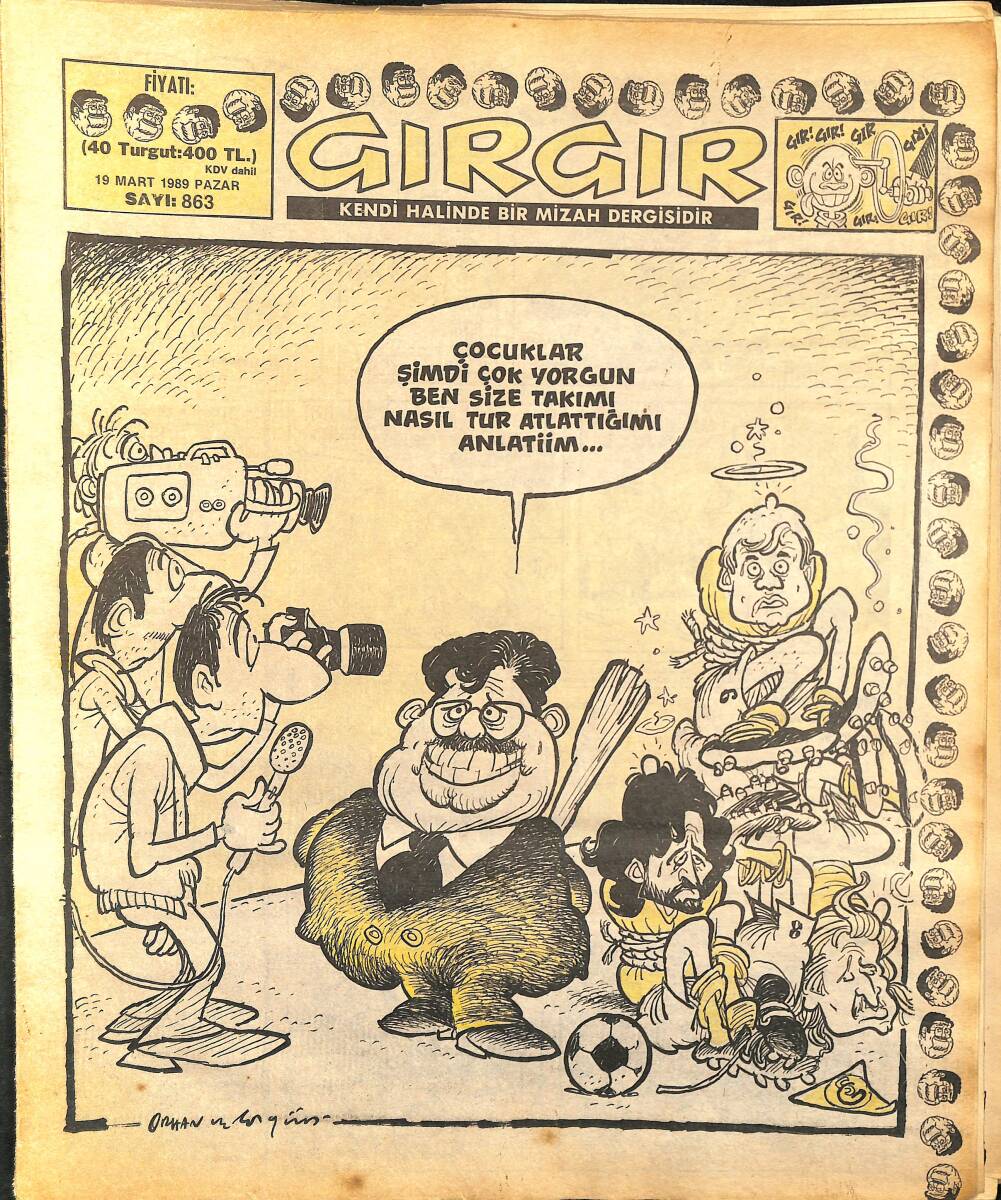 Gırgır Mizah Dergisi 19 Mart 1989 Sayı : 863 NDR96394 - 1