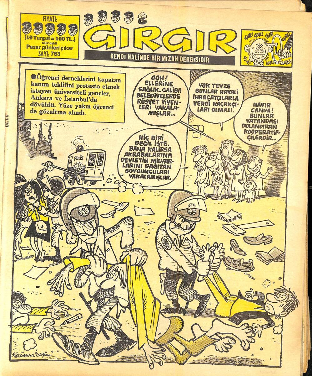 Gırgır Mizah Dergisi 19 Nisan 1987 Sayı : 763 NDR97010 - 1