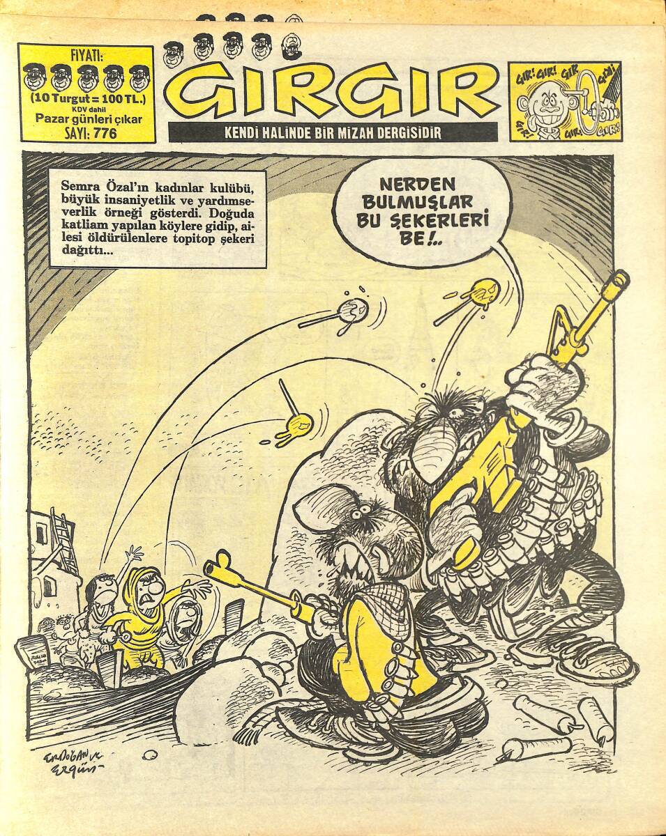 Gırgır Mizah Dergisi 19 Temmuz 1987 Sayı : 776 NDR97030 - 1