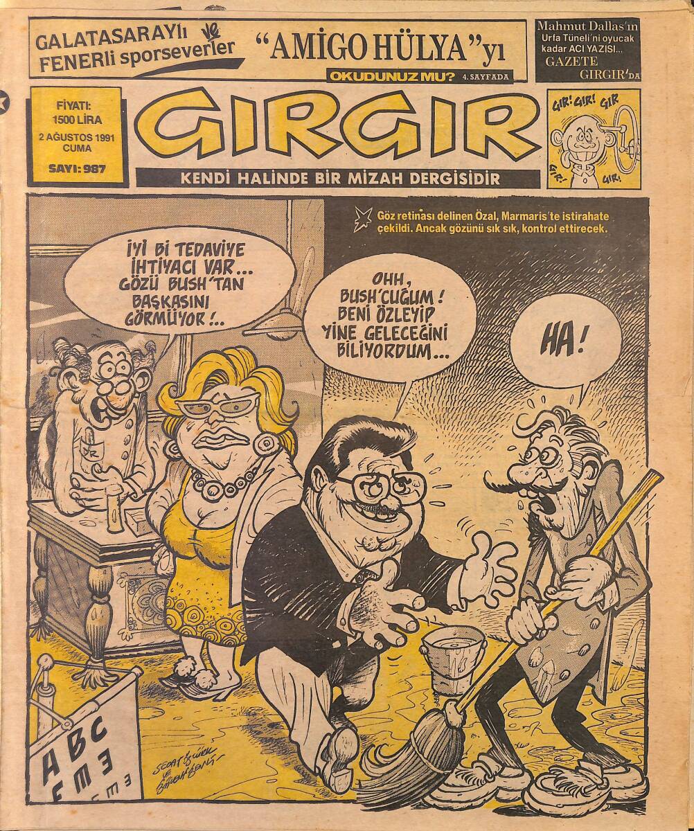 Gırgır Mizah Dergisi 2 Ağustos 1991 Sayı: 987 NDR97909 - 1