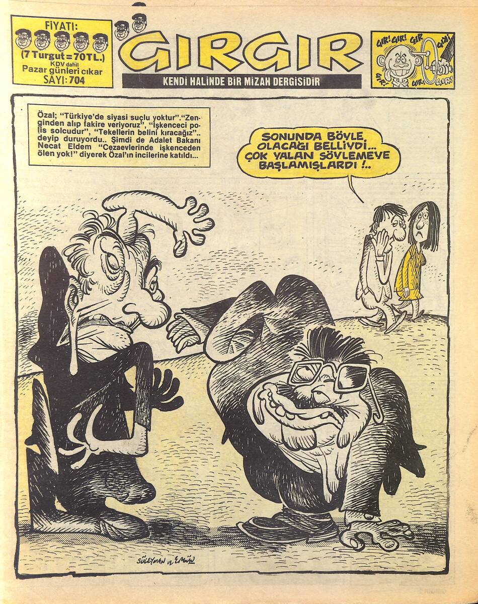 Gırgır Mizah Dergisi 2 Mart 1986 Sayı : 704 NDR96905 - 1
