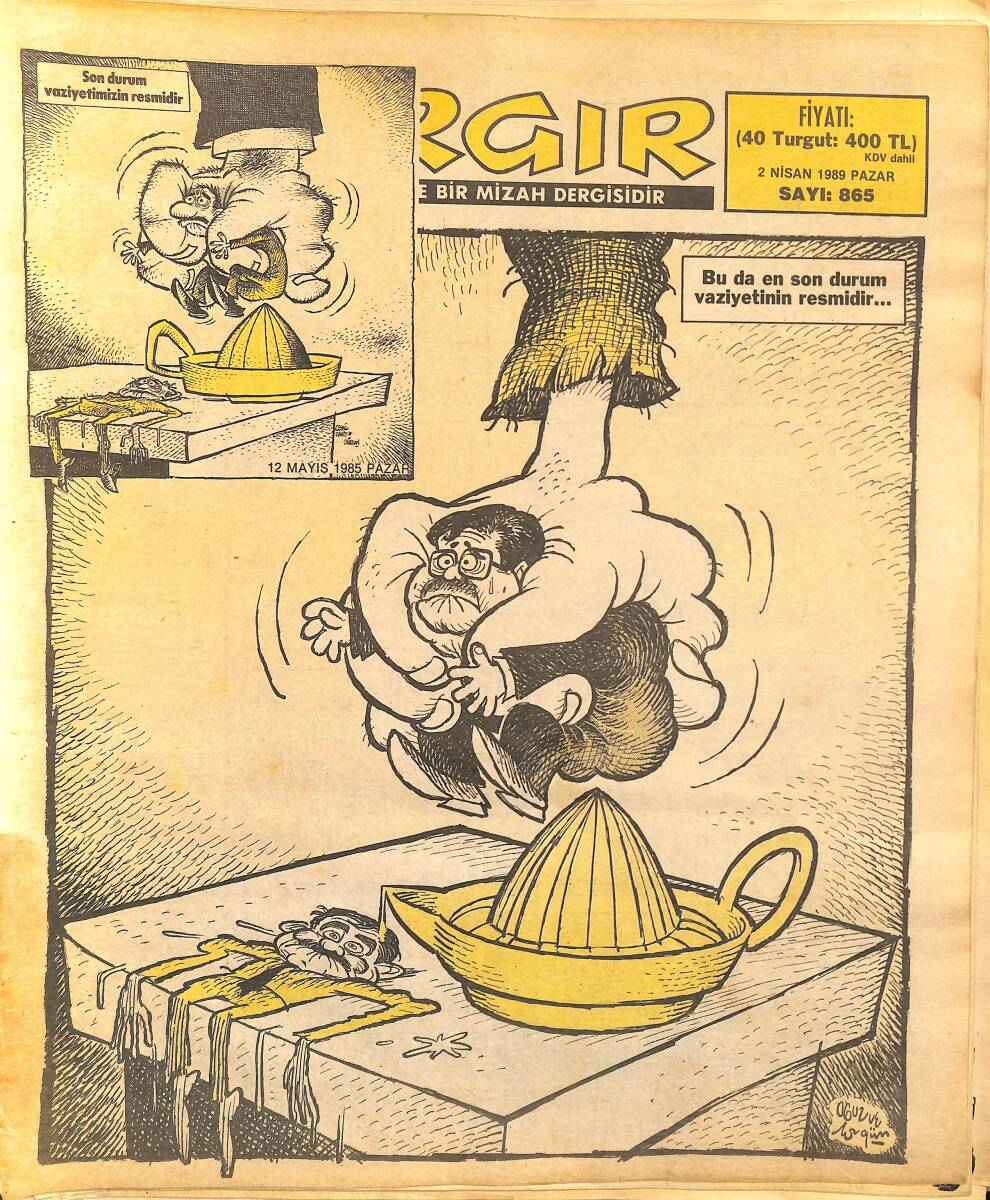 Gırgır Mizah Dergisi 2 Nisan 1989 Sayı : 865 NDR96392 - 1