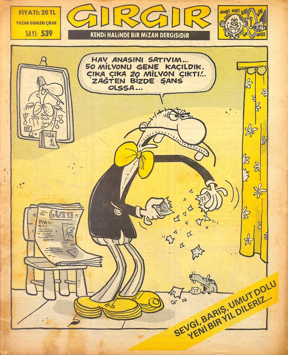 Gırgır Mizah Dergisi 2 Ocak 1983 Sayı: 539 NDR97812 - 1