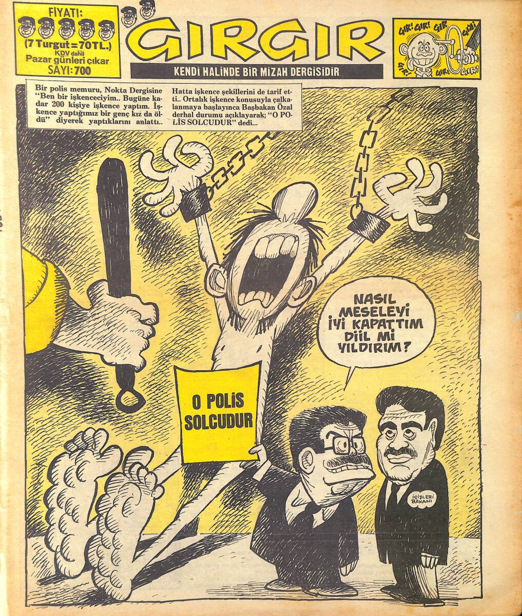 Gırgır Mizah Dergisi 2 Şubat 1986 Sayı : 700 NDR96909 - 1