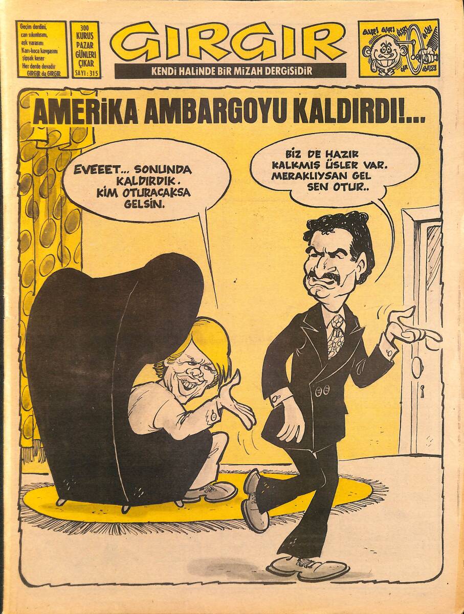 Gırgır Mizah Dergisi 20 Ağustos 1978 Sayı : 315 NDR97633 - 1