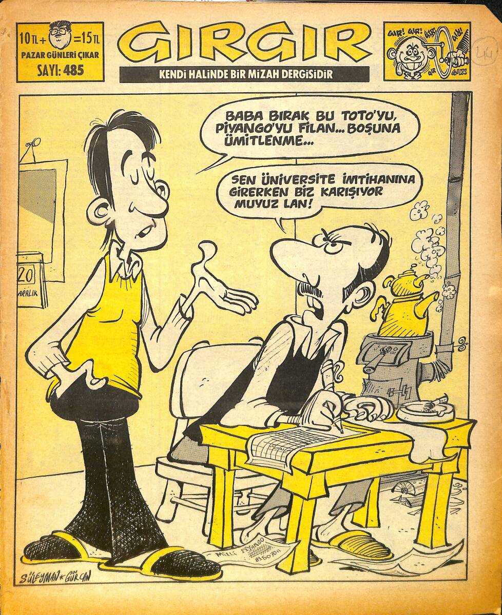 Gırgır Mizah Dergisi 20 Aralık 1981 Sayı : 485 NDR97193 - 1