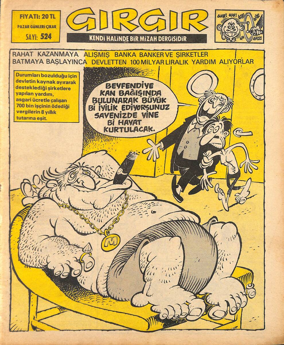 Gırgır Mizah Dergisi 20 Eylül 1982 Sayı : 524 NDR97524 - 1