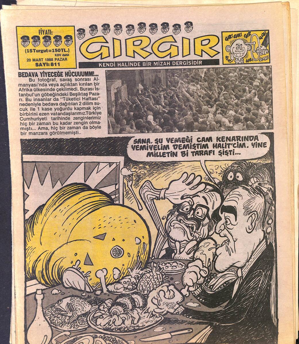 Gırgır Mizah Dergisi 20 Mart 1988 Sayı : 811 NDR96938 - 1