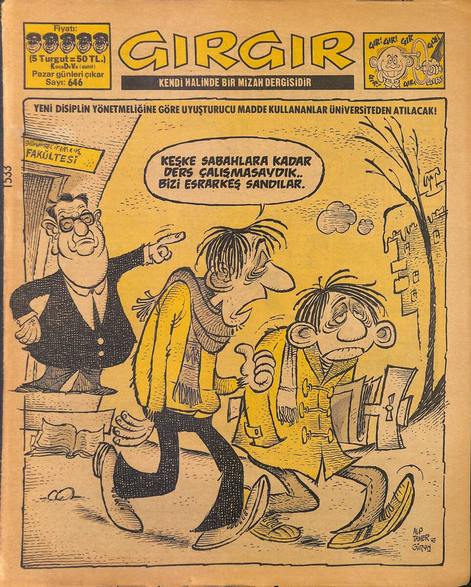 Gırgır Mizah Dergisi 20 Ocak 1985 Sayı : 646 NDR97739 - 1