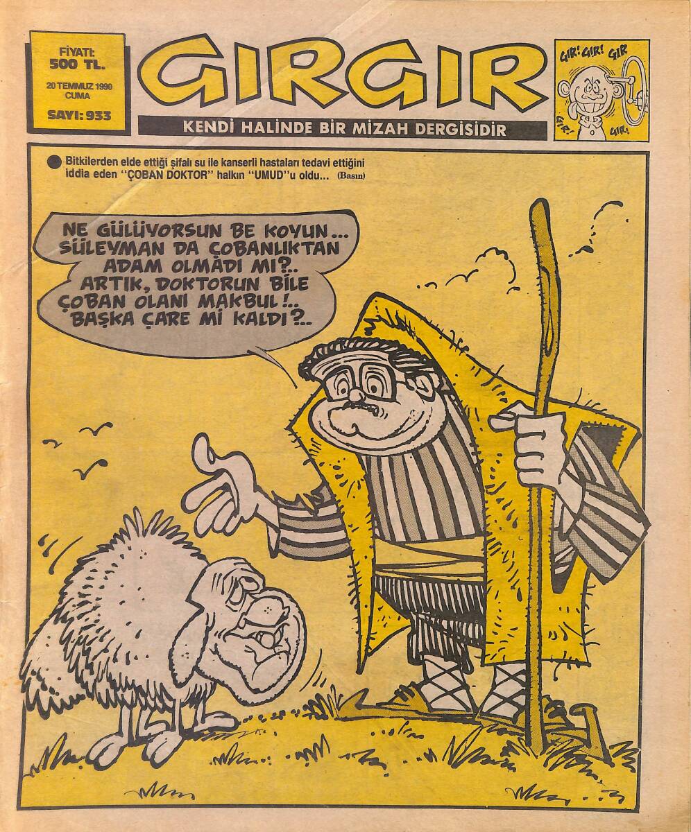 Gırgır Mizah Dergisi 20 Temmuz 1990 Sayı: 933 NDR97849 - 1