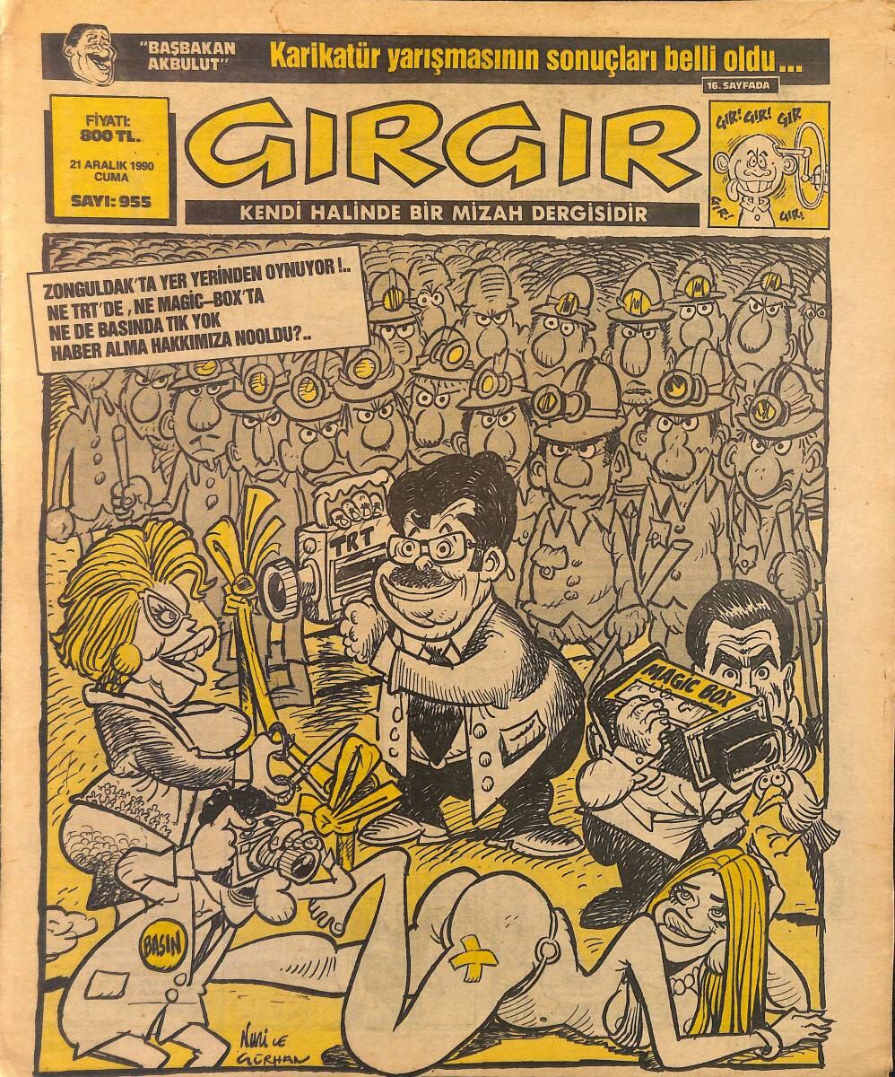 Gırgır Mizah Dergisi 21 Aralık 1990 Sayı: 955 NDR97832 - 1