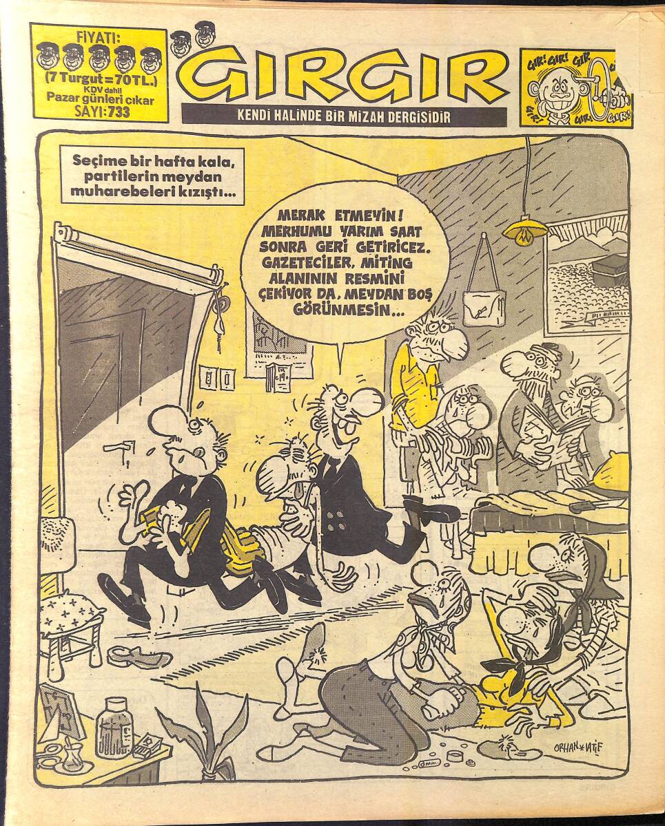 Gırgır Mizah Dergisi 21 Eylül 1986 Sayı : 733 NDR96876 - 1