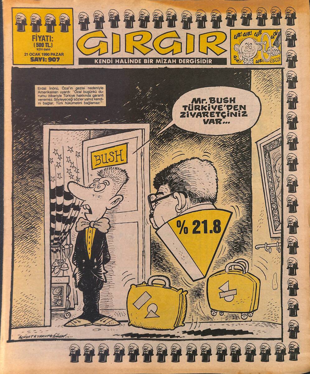 Gırgır Mizah Dergisi 21 Ocak 1990 Sayı: 907 NDR97874 - 1