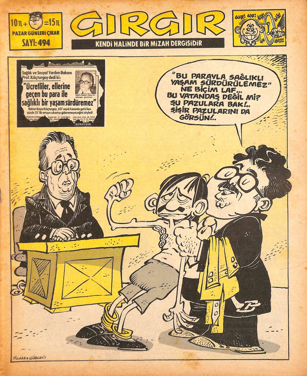 Gırgır Mizah Dergisi 21 Şubat 1982 Sayı : 494 NDR97488 - 1