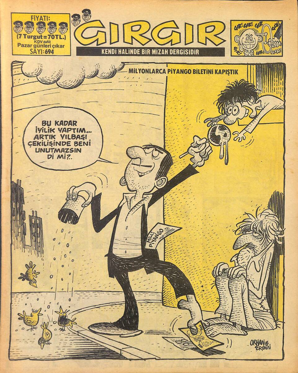 Gırgır Mizah Dergisi 22 Aralık 1985 Sayı : 694 NDR97743 - 1