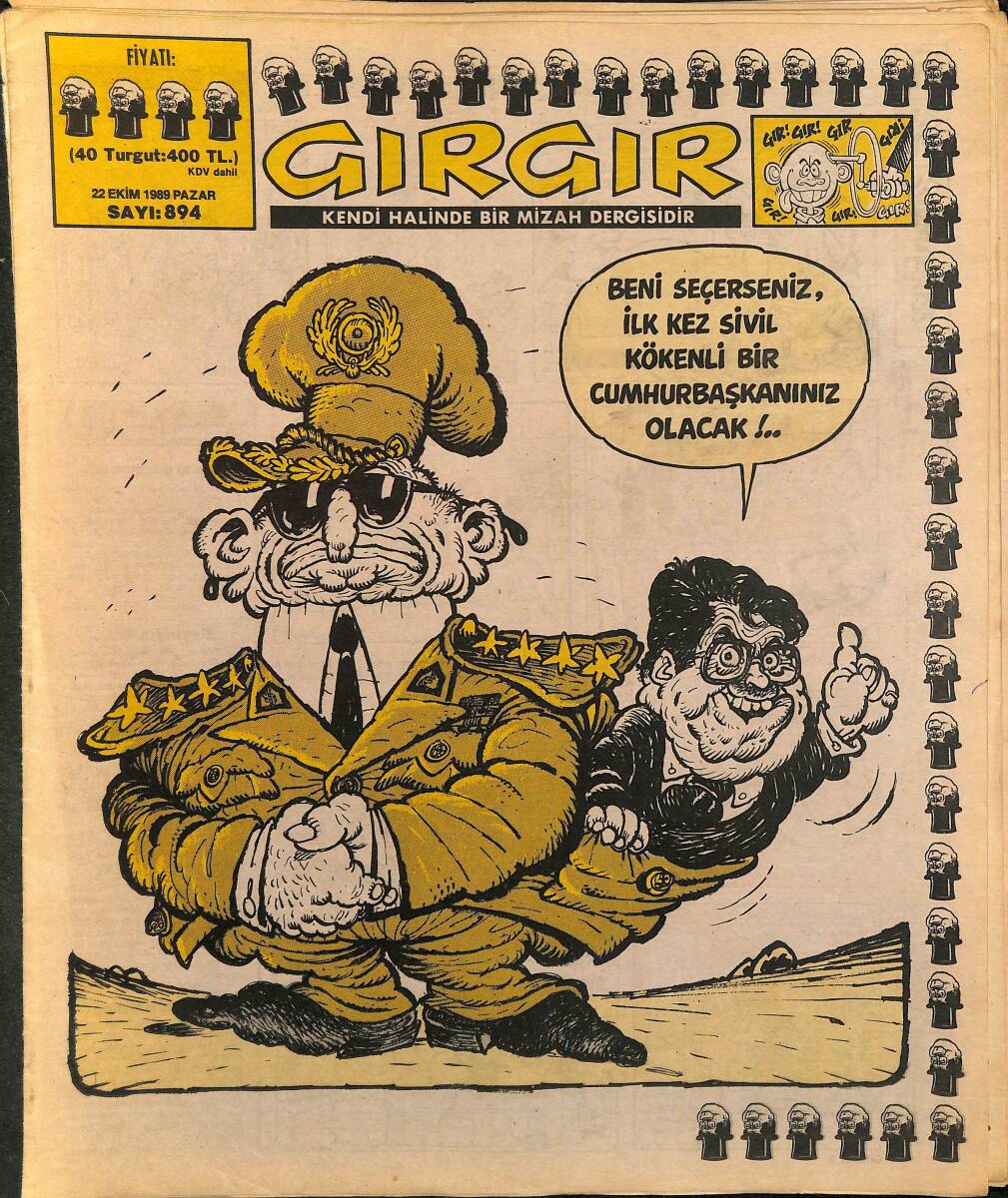 Gırgır Mizah Dergisi 22 Ekim 1989 Sayı : 894 NDR96363 - 1