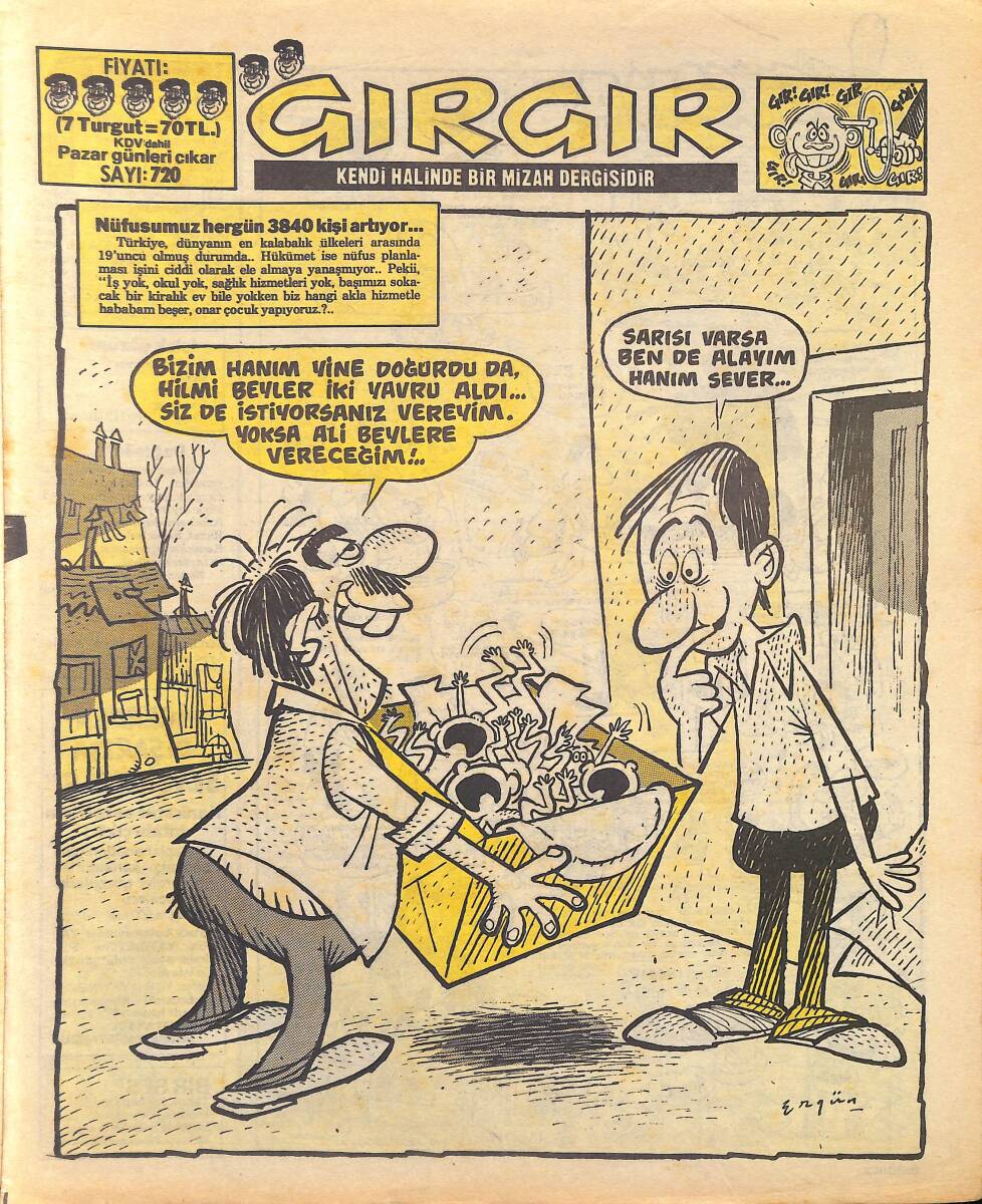 Gırgır Mizah Dergisi 22 Haziran 1986 Sayı : 720 NDR96889 - 1