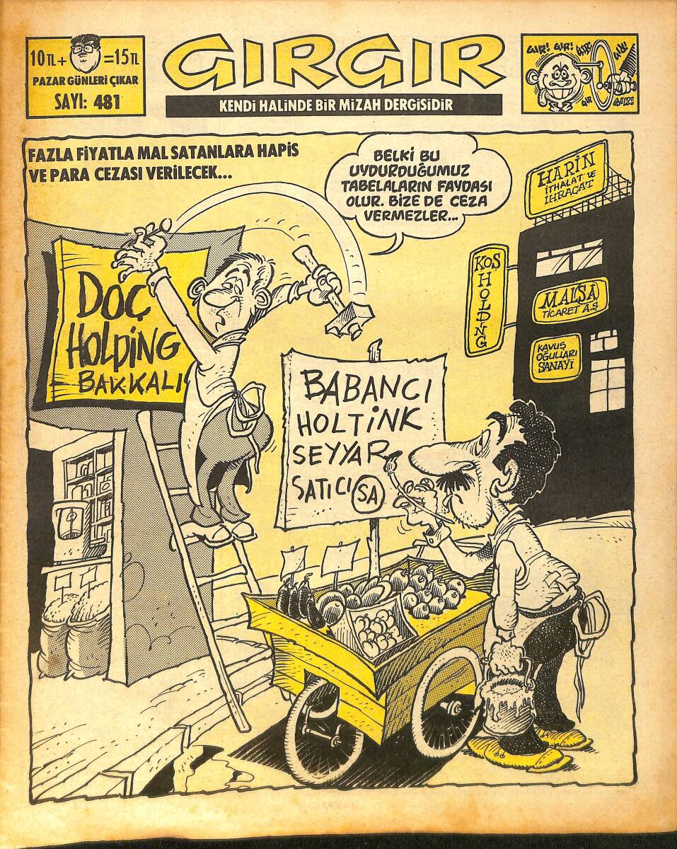 Gırgır Mizah Dergisi 22 Kasım 1981 Sayı : 481 NDR97197 - 1