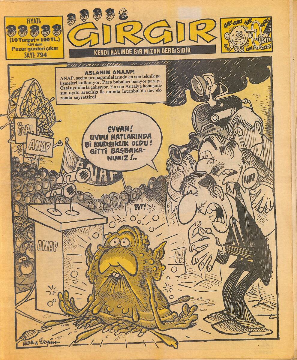 Gırgır Mizah Dergisi 22 Kasım 1987 Sayı : 794 NDR96987 - 1