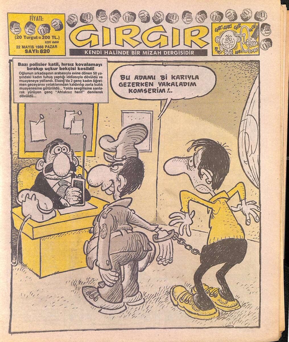 Gırgır Mizah Dergisi 22 Mayıs 1988 Sayı : 820 NDR96929 - 1