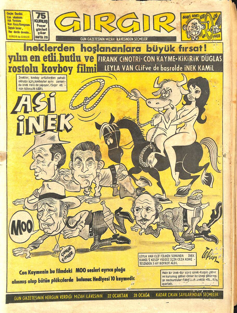 Gırgır Mizah Dergisi 22 Ocak 1973 Sayı : 25 NDR96823 - 1