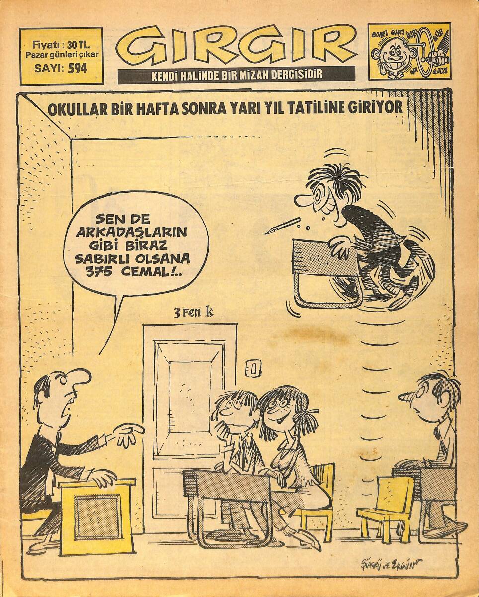 Gırgır Mizah Dergisi 22 Ocak 1984 Sayı : 594 NDR97241 - 1