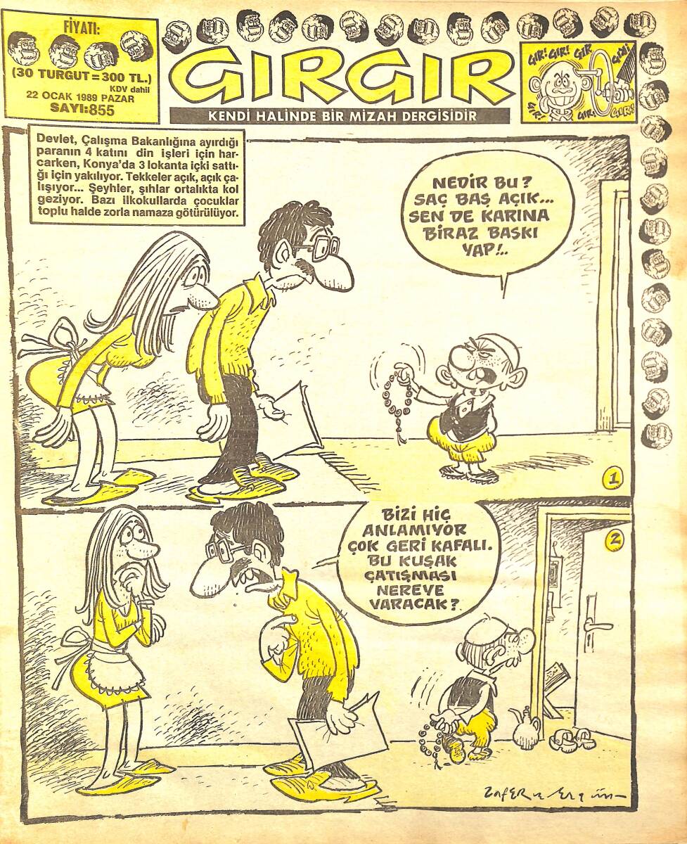 Gırgır Mizah Dergisi 22 Ocak 1989 Sayı : 855 NDR96402 - 1
