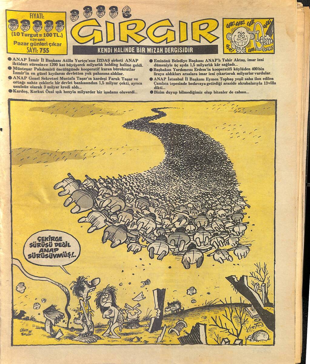 Gırgır Mizah Dergisi 22 Şubat 1987 Sayı : 755 NDR96993 - 1