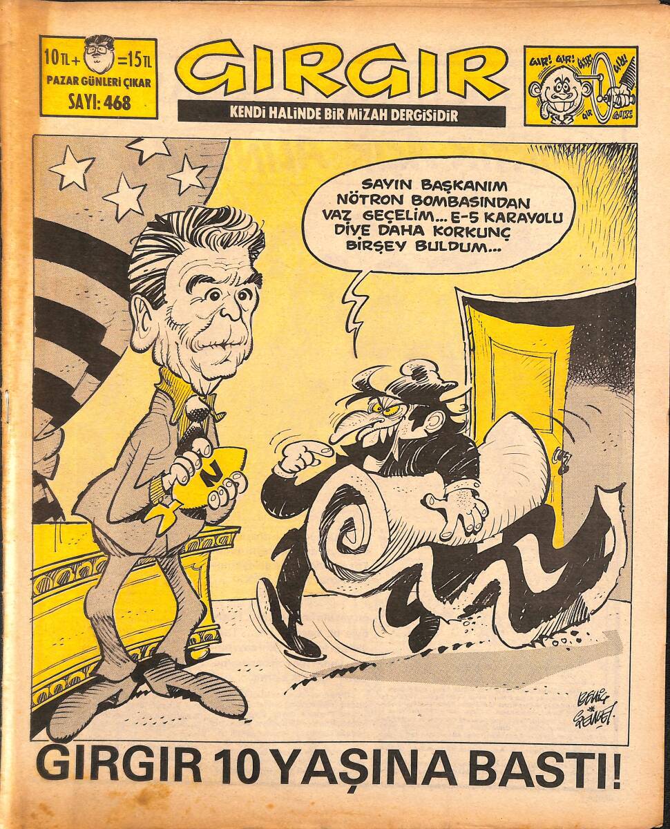 Gırgır Mizah Dergisi 23 Ağustos 1981 Sayı : 468 NDR97497 - 1