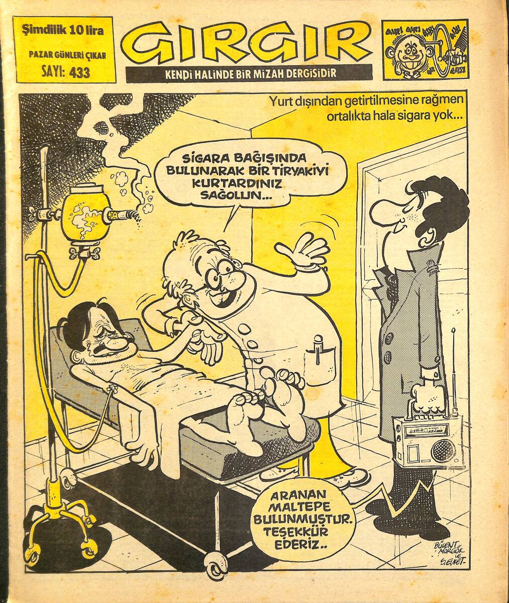 Gırgır Mizah Dergisi 23 Kasım 1980 Sayı : 433 NDR97692 - 1