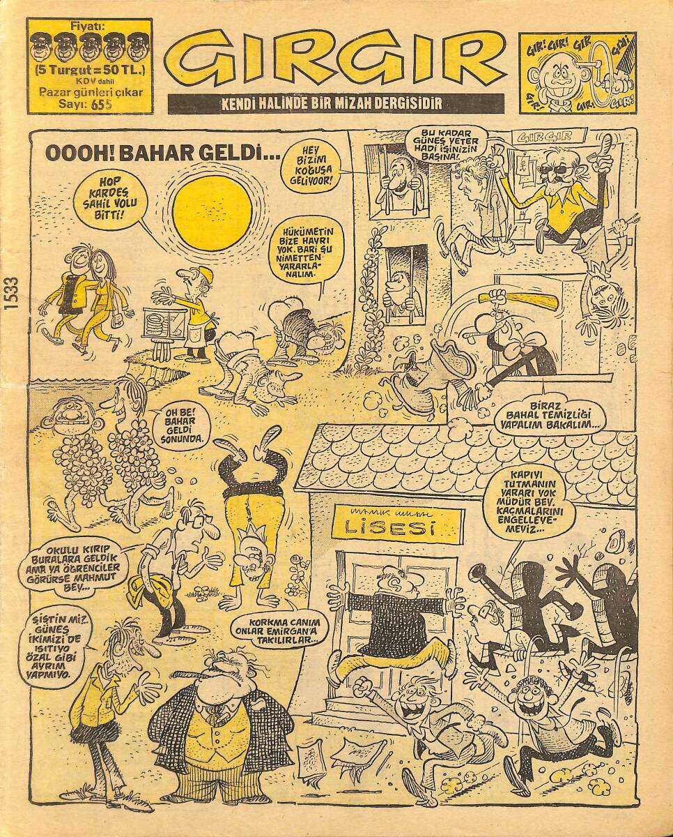 Gırgır Mizah Dergisi 23 Mart 1985 Sayı : 655 NDR97730 - 1
