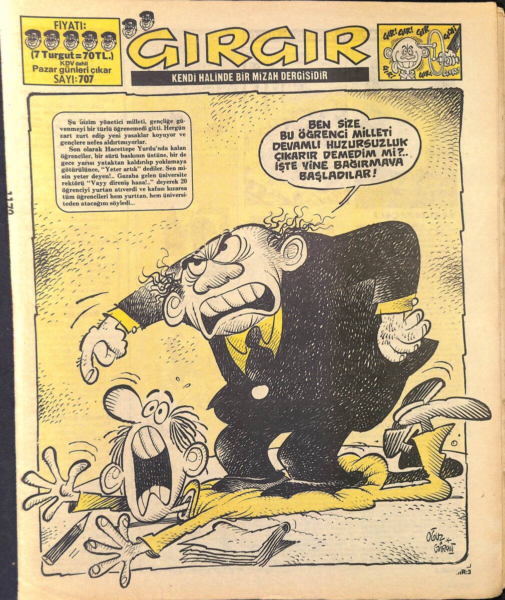 Gırgır Mizah Dergisi 23 Mart 1986 Sayı : 707 NDR96902 - 1