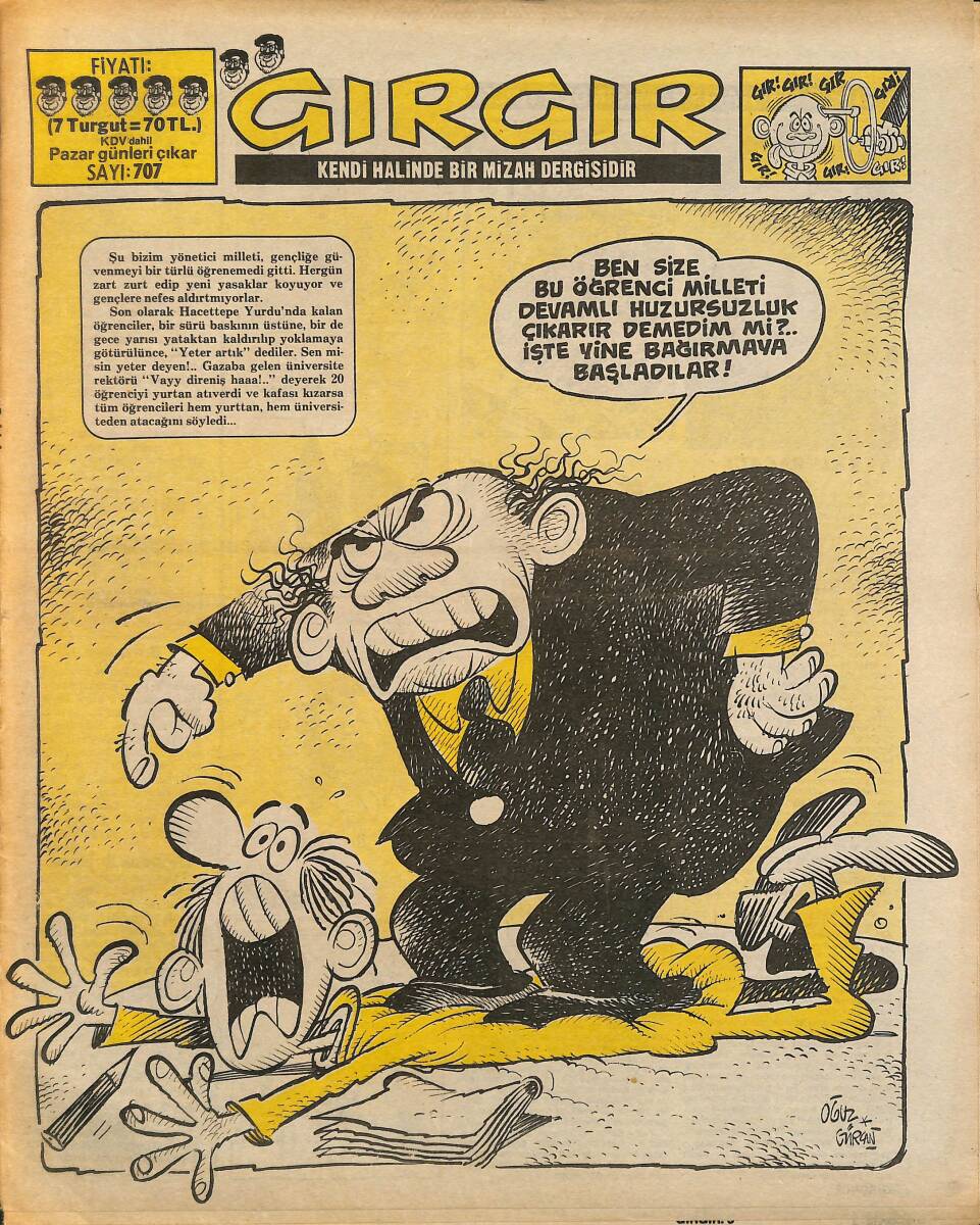 Gırgır Mizah Dergisi 23 Mart 1986 Sayı: 707 NDR98016 - 1