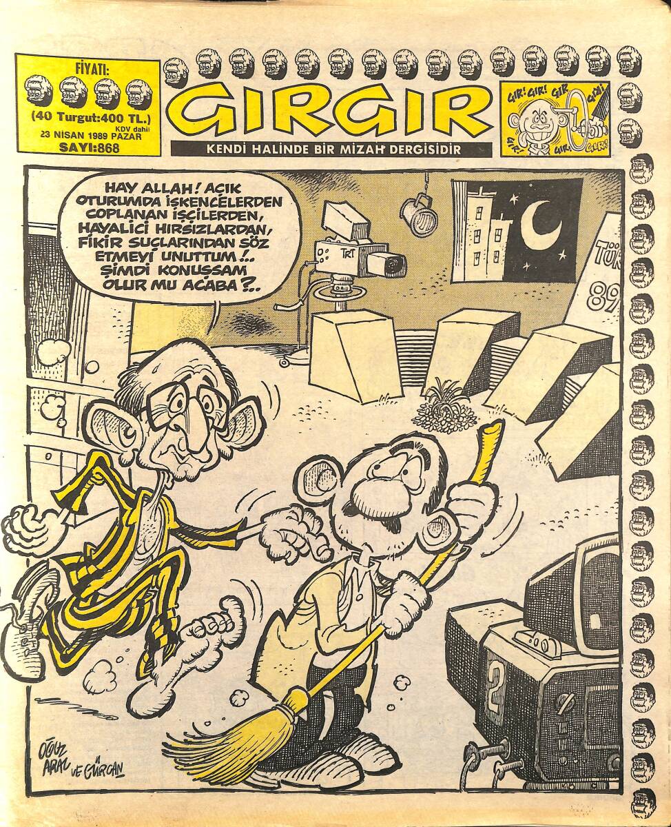 Gırgır Mizah Dergisi 23 Nisan 1989 Sayı : 868 NDR96389 - 1