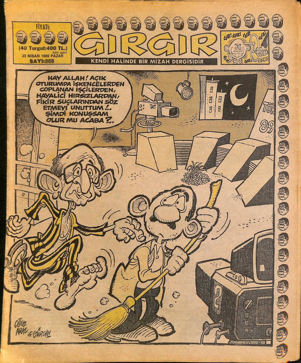 Gırgır Mizah Dergisi 23 Nisan 1989 Sayı: 868 NDR98010 - 1