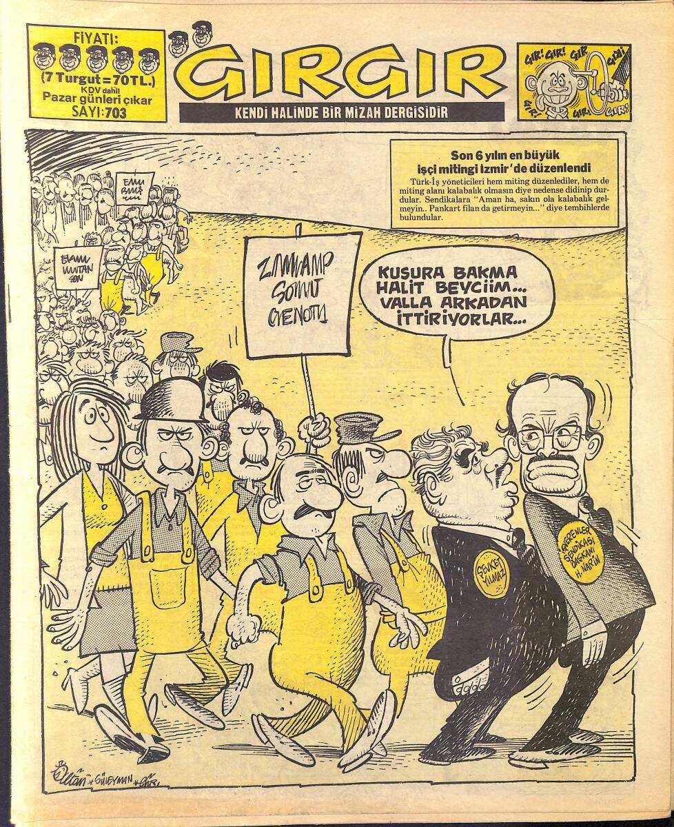 Gırgır Mizah Dergisi 23 Şubat 1986 Sayı : 703 NDR96906 - 1