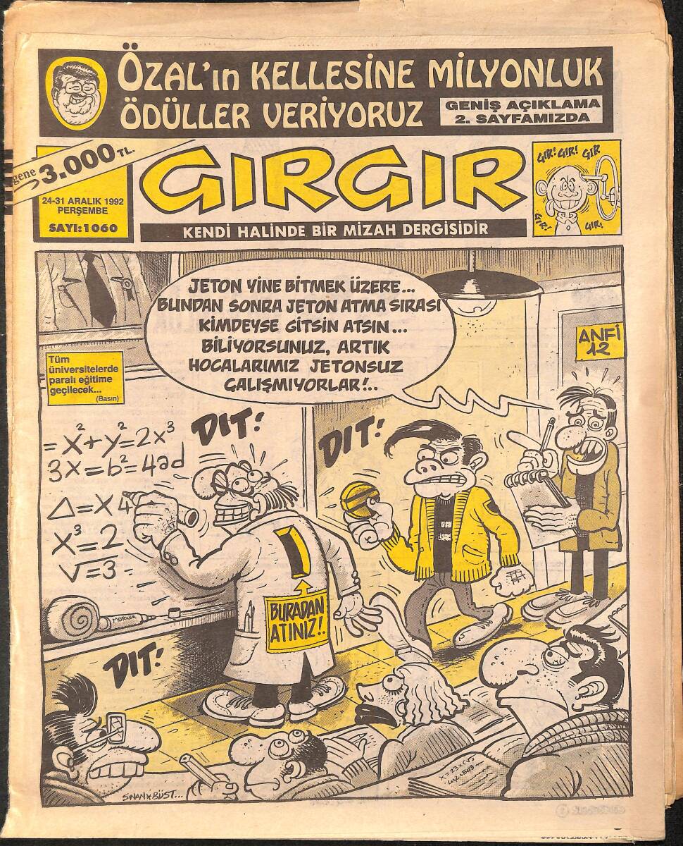 Gırgır Mizah Dergisi 24 - 31 Aralık 1992 Sayı : 1060 NDR96574 - 1